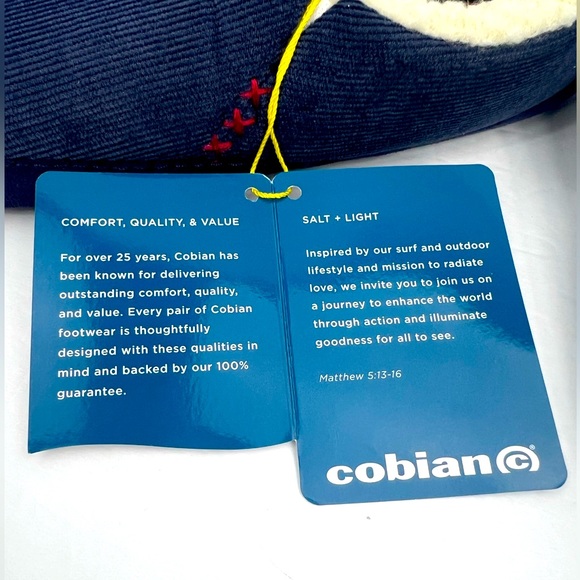 COBIAN JACKSON MEN’S SLIPPERS, WITH FAUX FUR INSIDE, NAVY BLUE, US SIZE 8, EU40 - Picture 13 of 14